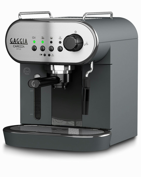 Gaggia RI8523/01 Отдельностоящий Полуавтомат Espresso maker 1.4л 2чашек Черный, Нержавеющая сталь кофеварка