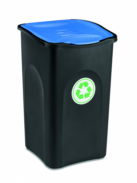 Stefanplast 70652 50л Квадратный Черный, Синий trash can