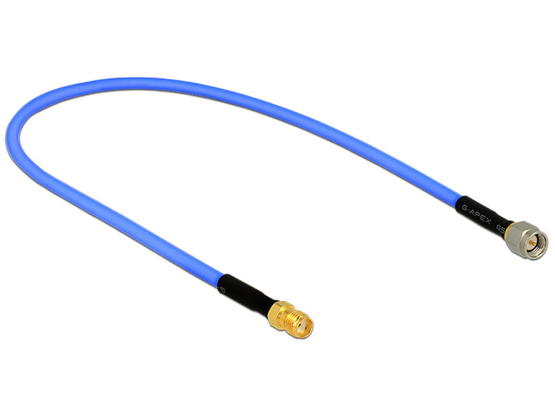 DeLOCK 59541 0.4м SMA SMA Синий коаксиальный кабель