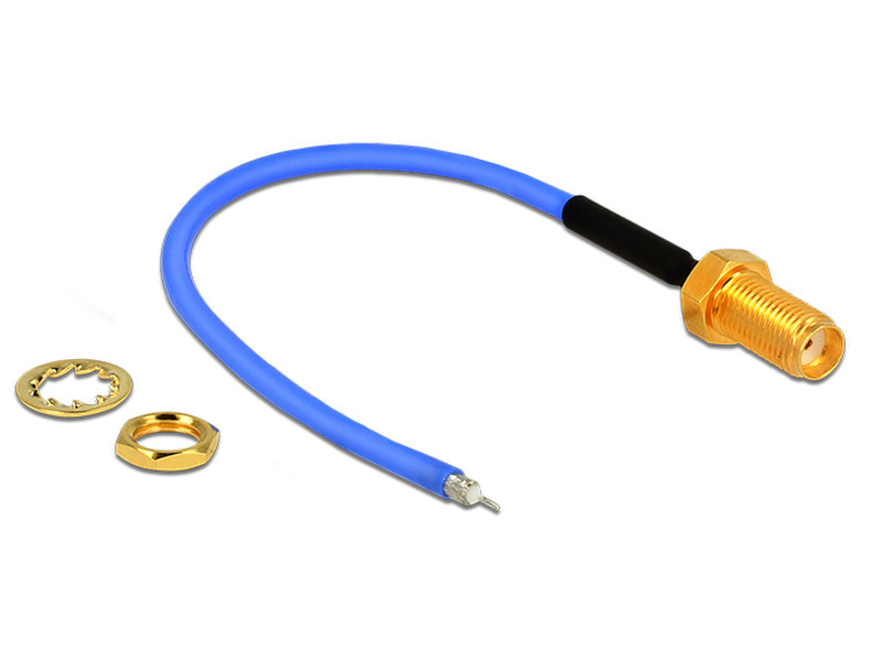 DeLOCK 89523 0.1m SMA Blue coaxial cable