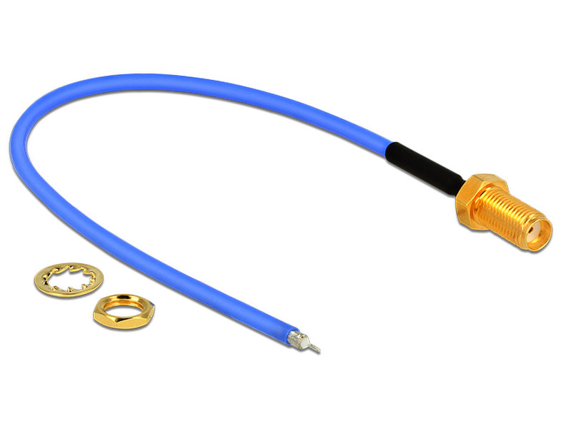 DeLOCK 89524 0.2м SMA Синий коаксиальный кабель