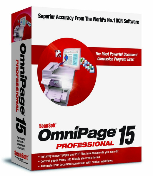 Nuance OmniPage Professional 15.0, French, Upgrade