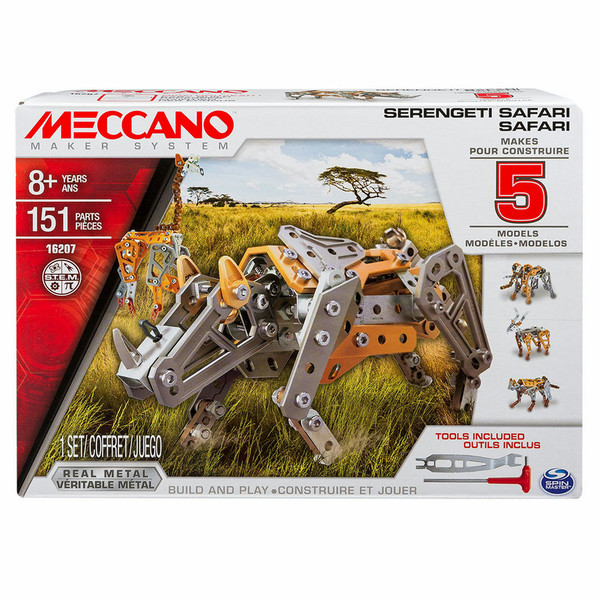 Meccano 6026716 Animal erector set 151шт
