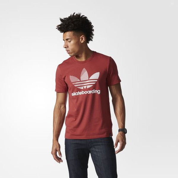 Adidas BJ8239 T-shirt Short sleeve Crew neck Cotton,Jersey Red men's shirt/top