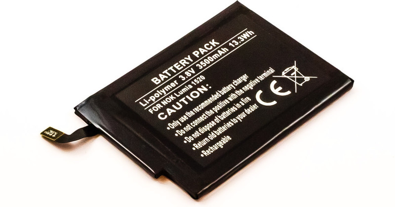 MicroBattery MBXMS-BA0004 Lithium Polymer (LiPo) 3500mAh 3.8V rechargeable battery