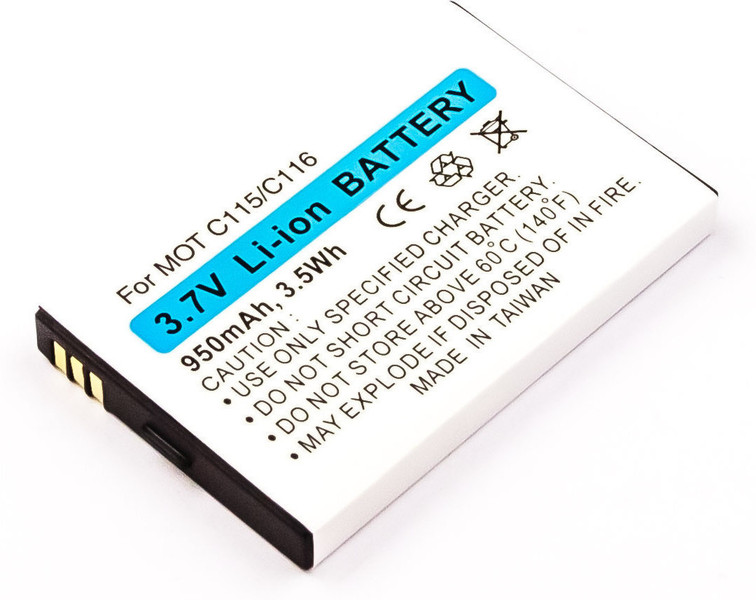 MicroBattery MBXMO-BA0006 Lithium-Ion (Li-Ion) 950mAh 3.7V rechargeable battery