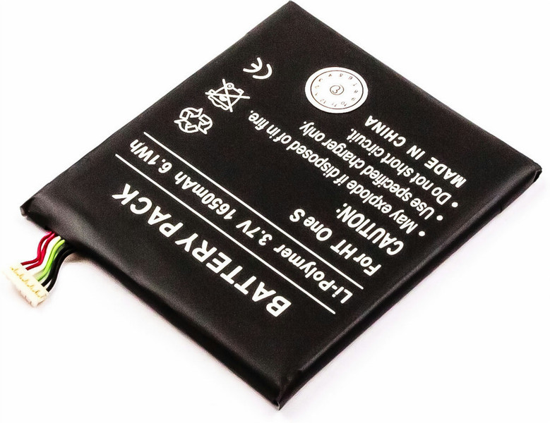 MicroBattery MBXHTC-BA0022 Lithium Polymer (LiPo) 1650mAh 3.7V rechargeable battery