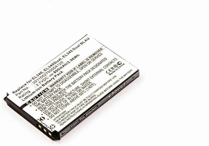 MicroBattery MBXMISC0060 Lithium-Ion (Li-Ion) 800mAh 3.7V rechargeable battery