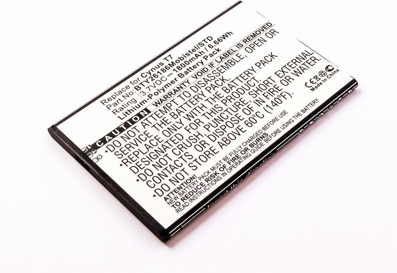 MicroBattery MBXMISC0108 Lithium Polymer (LiPo) 1800mAh 3.7V Wiederaufladbare Batterie
