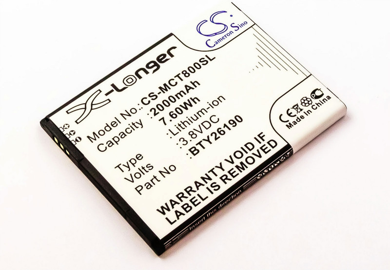 MicroBattery MBXMISC0109 Lithium-Ion (Li-Ion) 2000mAh 3.8V rechargeable battery