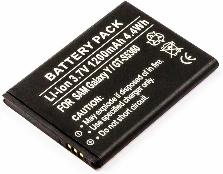 MicroBattery MBXSA-BA0058 Lithium-Ion (Li-Ion) 1200mAh 3.7V rechargeable battery