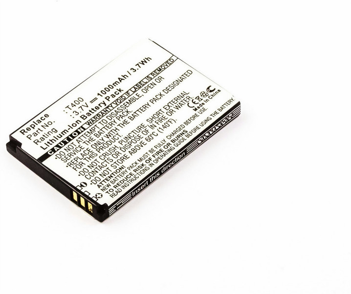 MicroBattery MBXMISC0138 Lithium-Ion (Li-Ion) 1000mAh 3.7V rechargeable battery