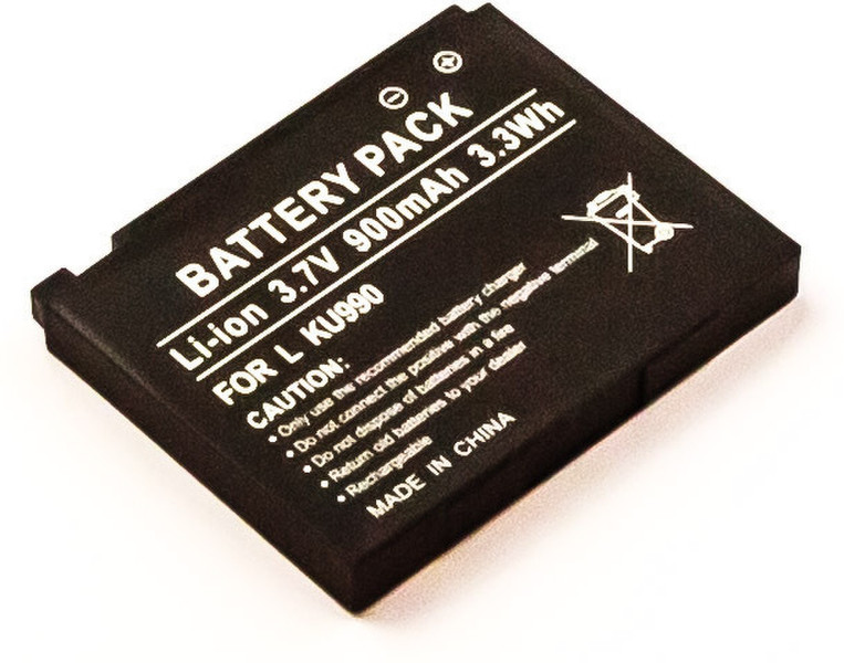 MicroBattery MBXLG-BA0014 Lithium-Ion (Li-Ion) 900mAh 3.7V rechargeable battery