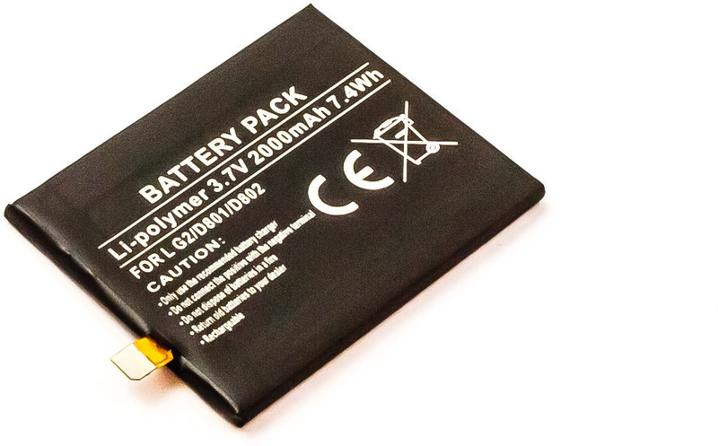 MicroBattery MBXLG-BA0019 Lithium Polymer (LiPo) 2000mAh 3.7V rechargeable battery