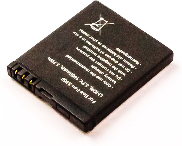 MicroBattery MBXMISC0021 Lithium-Ion (Li-Ion) 1000mAh 3.7V rechargeable battery