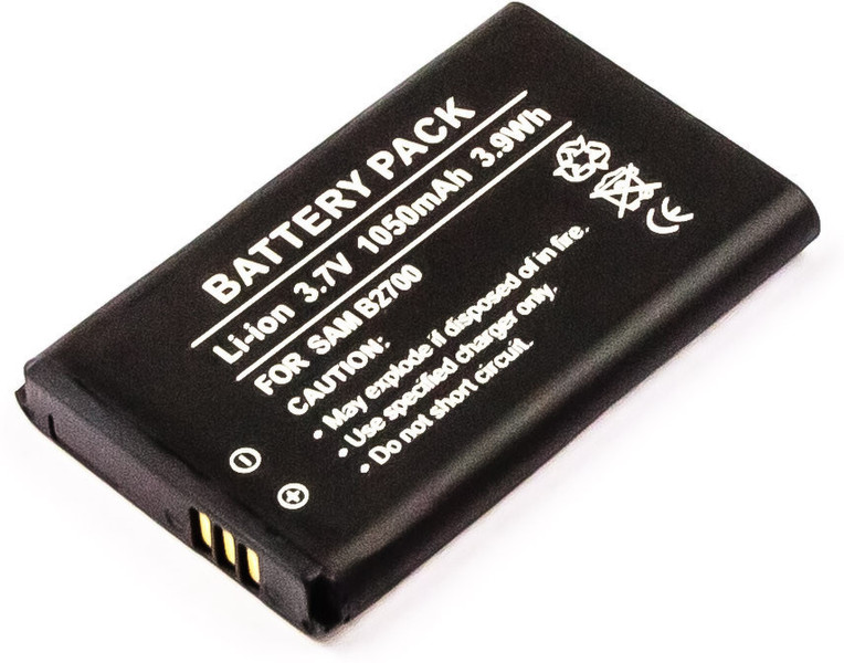 MicroBattery MBXSA-BA0009 Lithium-Ion (Li-Ion) 1050mAh 3.7V rechargeable battery
