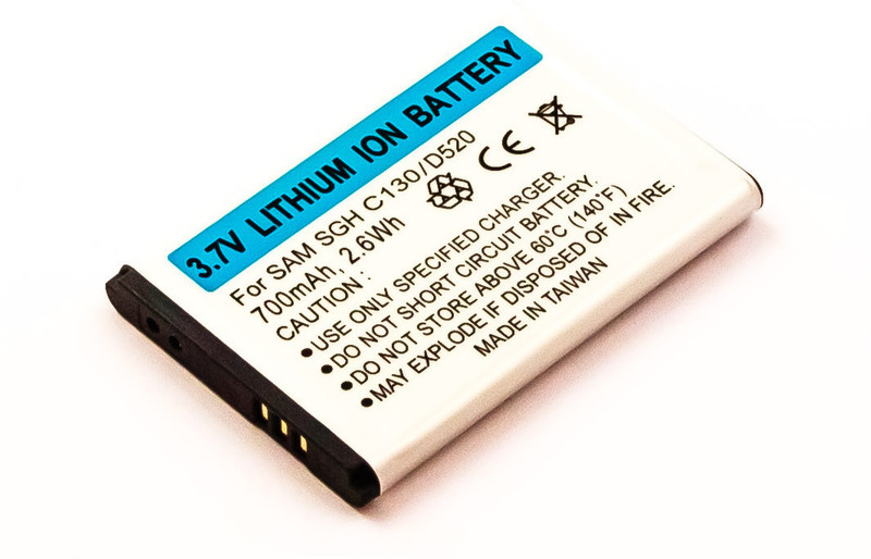 MicroBattery MBXSA-BA0014 Lithium-Ion (Li-Ion) 700mAh 3.7V rechargeable battery