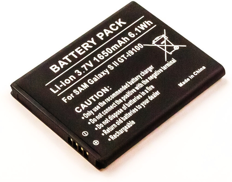 MicroBattery MBXSA-BA0031 Lithium-Ion (Li-Ion) 1650mAh 3.7V rechargeable battery
