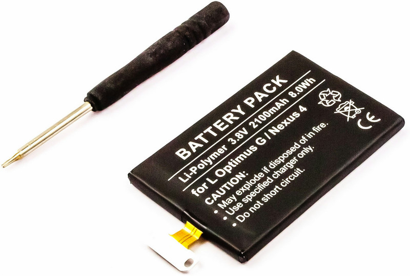 MicroBattery MBXLG-BA0024 Lithium Polymer (LiPo) 2100mAh 3.8V rechargeable battery