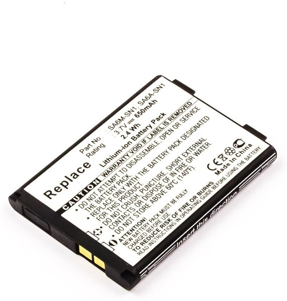 MicroBattery MBXMISC0124 Lithium-Ion (Li-Ion) 650mAh 3.7V rechargeable battery