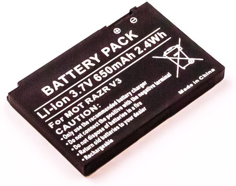 MicroBattery MBXMO-BA0014 Lithium-Ion (Li-Ion) 650mAh 3.7V rechargeable battery