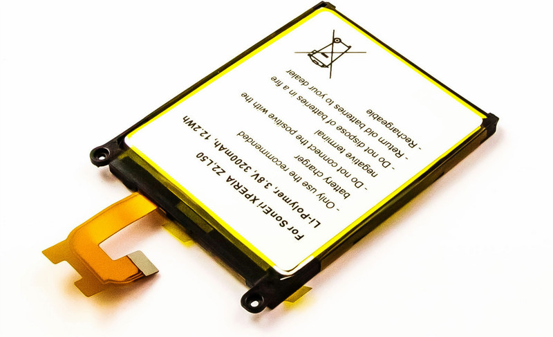 MicroBattery 11.4Wh Mobile Battery Lithium Polymer (LiPo) 3000mAh 3.8V rechargeable battery