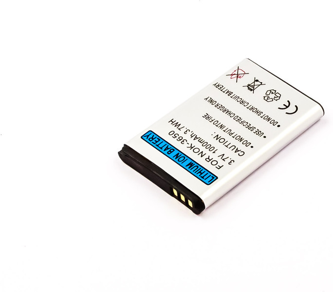 MicroBattery MBXNOK-BA0001 Lithium-Ion (Li-Ion) 1000mAh 3.7V rechargeable battery