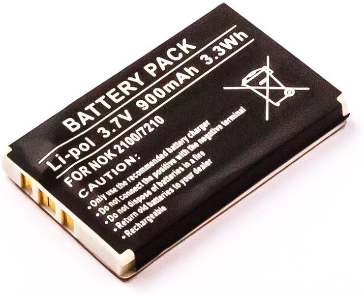 MicroBattery MBXNOK-BA0005 Lithium Polymer (LiPo) 900mAh 3.7V rechargeable battery