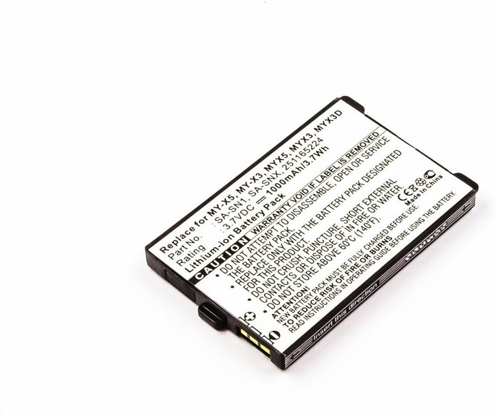 MicroBattery MBXMISC0126 Lithium-Ion (Li-Ion) 1000mAh 3.7V rechargeable battery