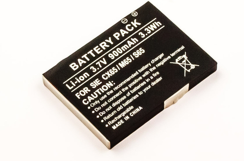 MicroBattery MBXMISC0128 Lithium-Ion (Li-Ion) 900mAh 3.7V rechargeable battery