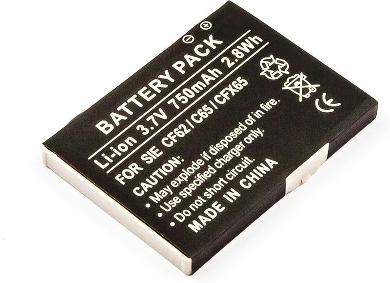 MicroBattery MBXMISC0132 Lithium-Ion (Li-Ion) 750mAh 3.7V rechargeable battery