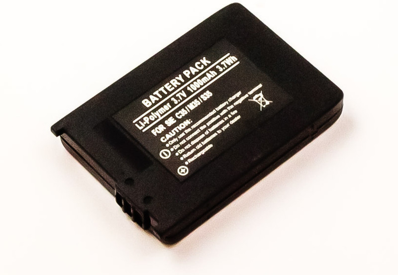 MicroBattery MBXMISC0133 Lithium Polymer (LiPo) 1000mAh 3.7V Wiederaufladbare Batterie