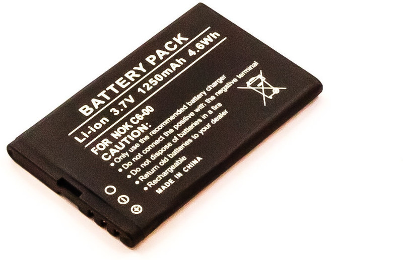 MicroBattery MBXNOK-BA0039 Lithium-Ion (Li-Ion) 1250mAh 3.7V rechargeable battery