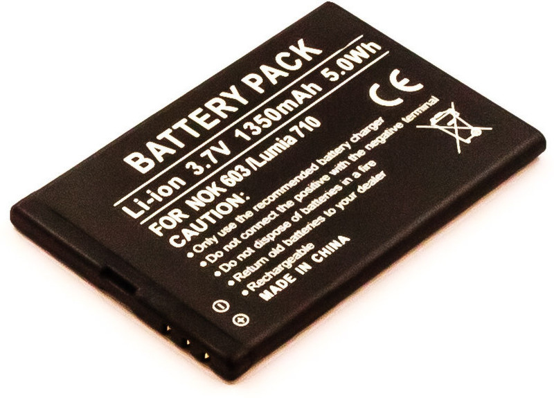 MicroBattery MBXNOK-BA0026 Lithium-Ion (Li-Ion) 1350mAh 3.7V rechargeable battery