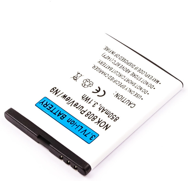 MicroBattery MBXNOK-BA0036 Lithium-Ion (Li-Ion) 850mAh 3.7V rechargeable battery