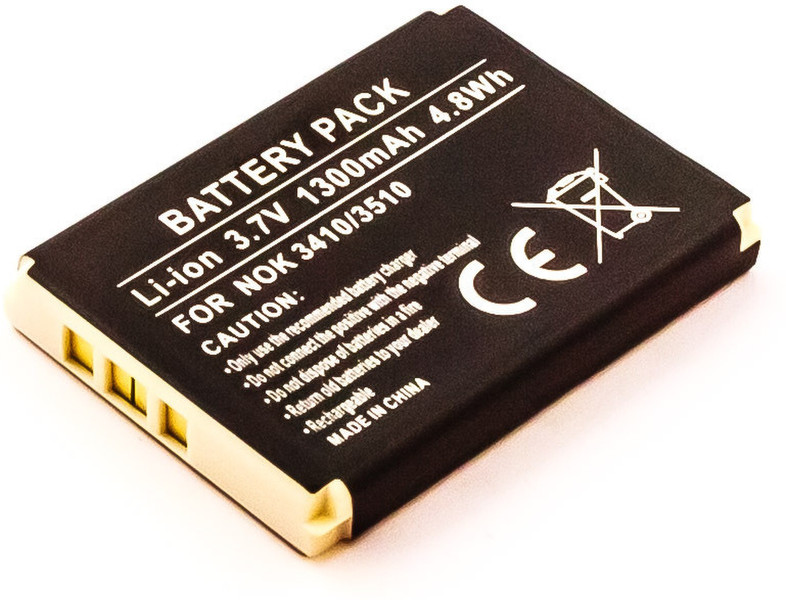 MicroBattery MBXNOK-BA0013 Lithium-Ion (Li-Ion) 1300mAh 3.7V rechargeable battery