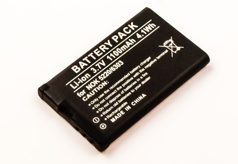 MicroBattery MBXNOK-BA0017 Lithium-Ion (Li-Ion) 1100mAh 3.7V rechargeable battery