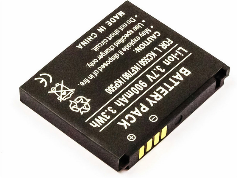 MicroBattery MBXLG-BA0034 Lithium-Ion (Li-Ion) 900mAh 3.7V rechargeable battery