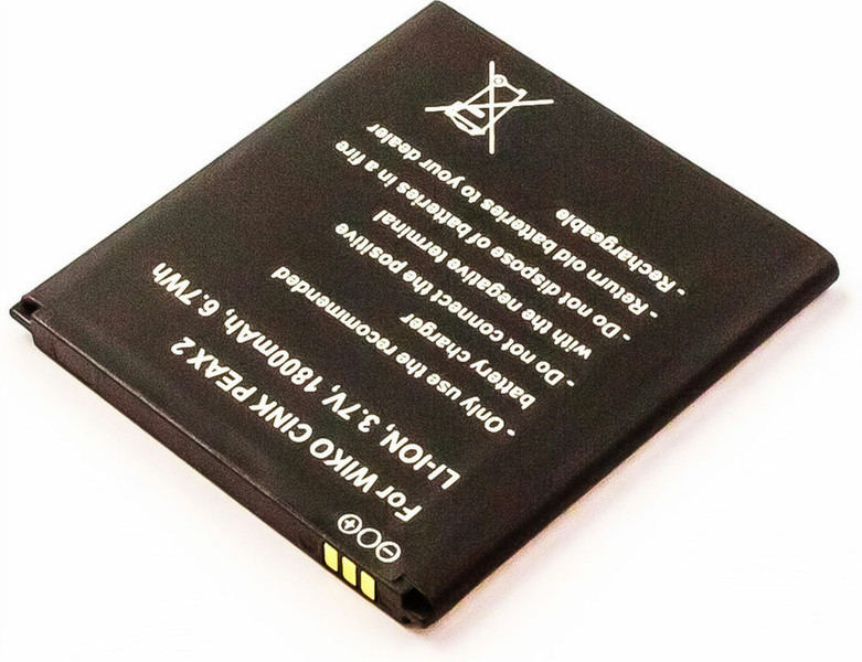 MicroBattery MBXMISC0145 Lithium-Ion (Li-Ion) 1800mAh 3.7V rechargeable battery