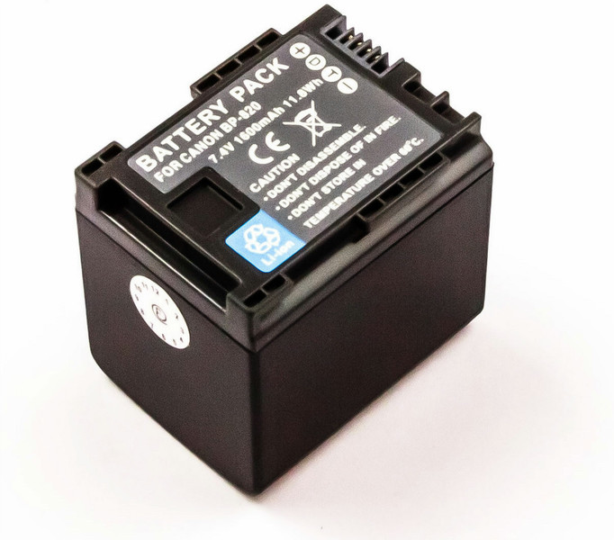 MicroBattery 11.8Wh Camcorder Battery Литий-ионная (Li-Ion) 1600мА·ч 7.4В аккумуляторная батарея