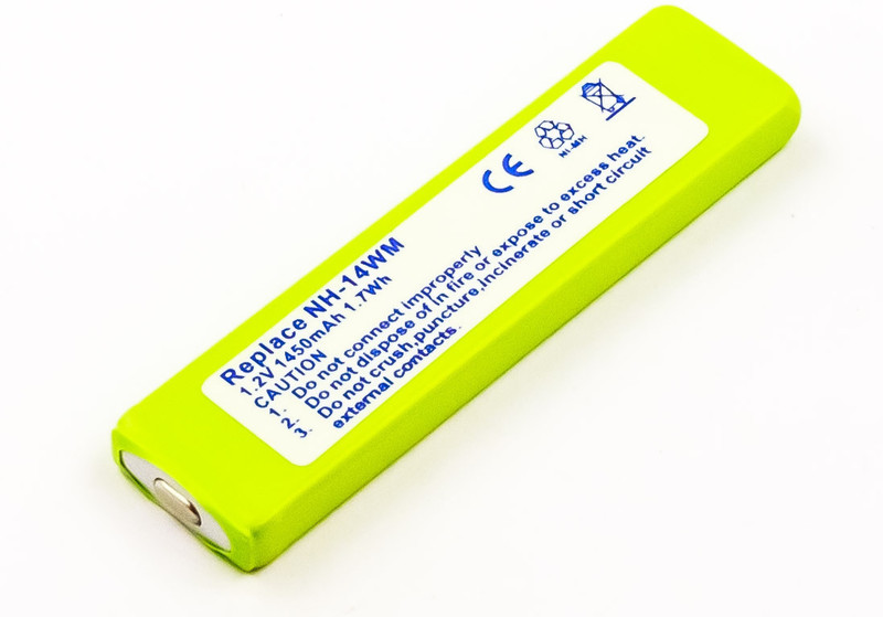 MicroBattery MBXAU0001 Nickel Metal Hydride 1450mAh 1.2V rechargeable battery