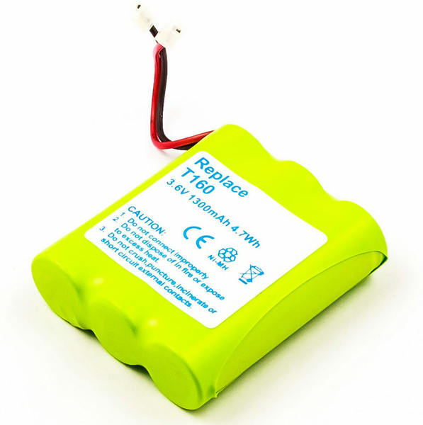 MicroBattery MBCP0035 Nickel Metal Hydride 1300mAh 3.6V rechargeable battery