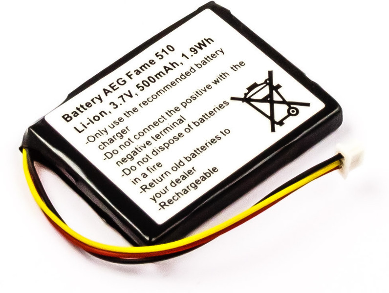 MicroBattery MBCP0010 Lithium-Ion (Li-Ion) 500mAh 3.7V rechargeable battery