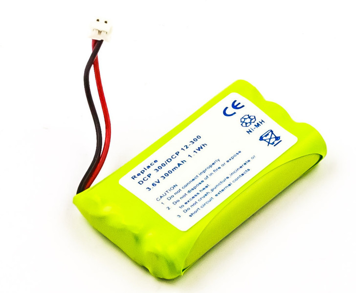 MicroBattery MBCP0013 Nickel Metal Hydride 300mAh 3.6V rechargeable battery