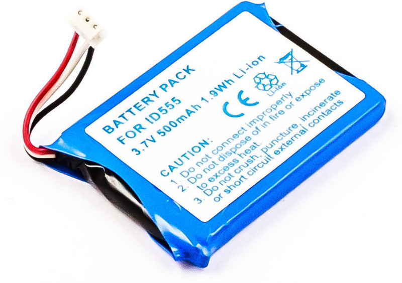 MicroBattery MBCP0062 Lithium-Ion (Li-Ion) 500mAh 3.7V rechargeable battery