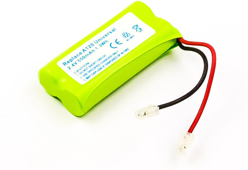 MicroBattery MBCP0066 Nickel Metal Hydride 550mAh 2.4V rechargeable battery