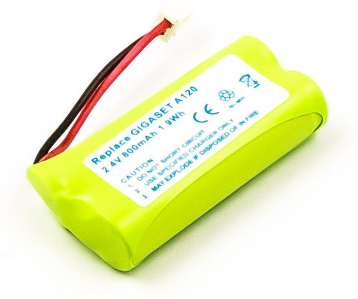 MicroBattery MBCP0069 Nickel Metal Hydride 800mAh 2.4V rechargeable battery