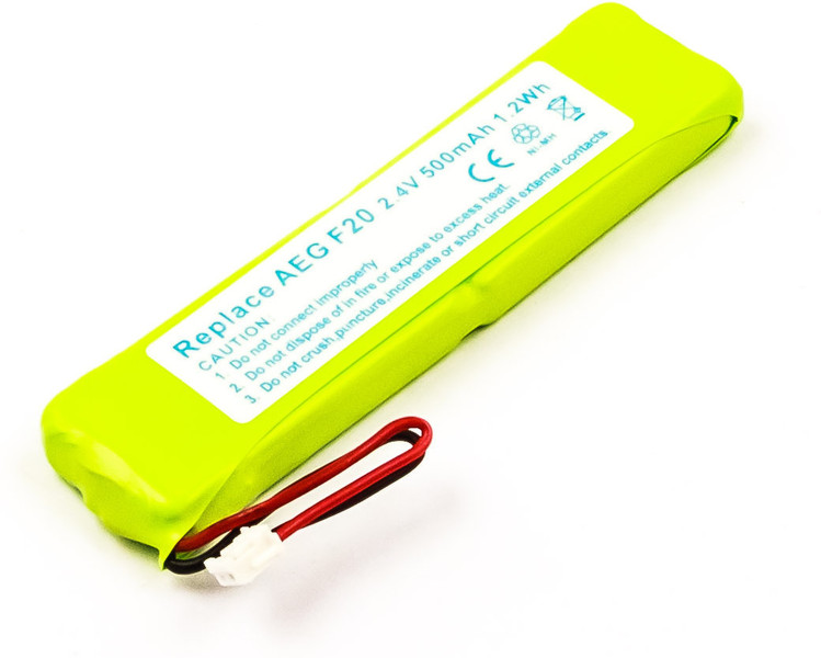 MicroBattery MBCP0016 Nickel Metal Hydride 500mAh 2.4V rechargeable battery