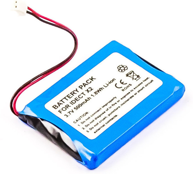 MicroBattery MBCP0040 Lithium-Ion (Li-Ion) 500mAh 3.7V rechargeable battery