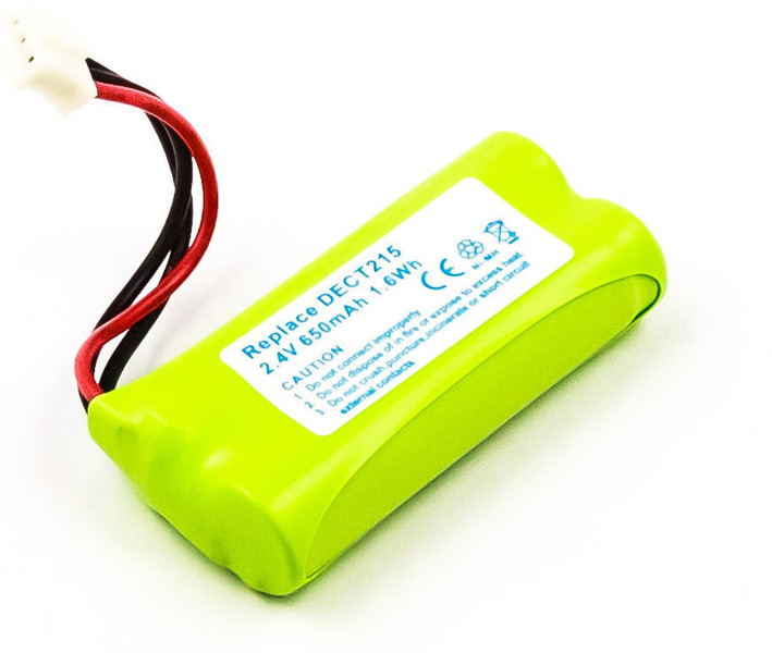 MicroBattery MBCP0056 Nickel Metal Hydride 650mAh 2.4V rechargeable battery